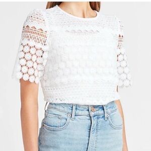 Express White Lace Blouse